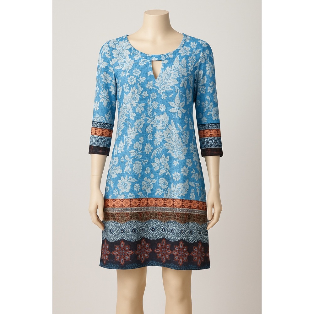 Isle by Melis Kozan Boho Artsy Floral Whimsical Eclectic Dress Multicolor Size M